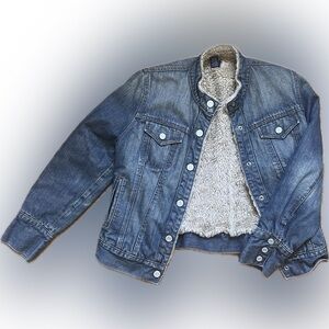 EUC Girls Fur Jean Jacket